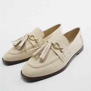 Zara Cream Loafers